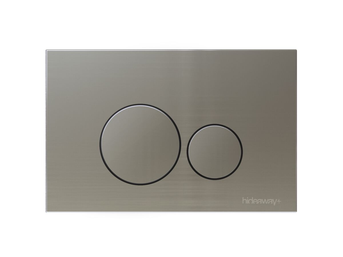 reece Hideaway+ Round Button/Plate Inwall Metal Brushed Nickel
