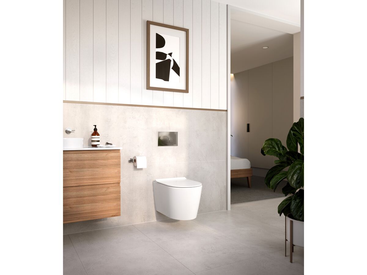 Reece Hideaway+ Round Button/Plate Inwall Metal Chrome