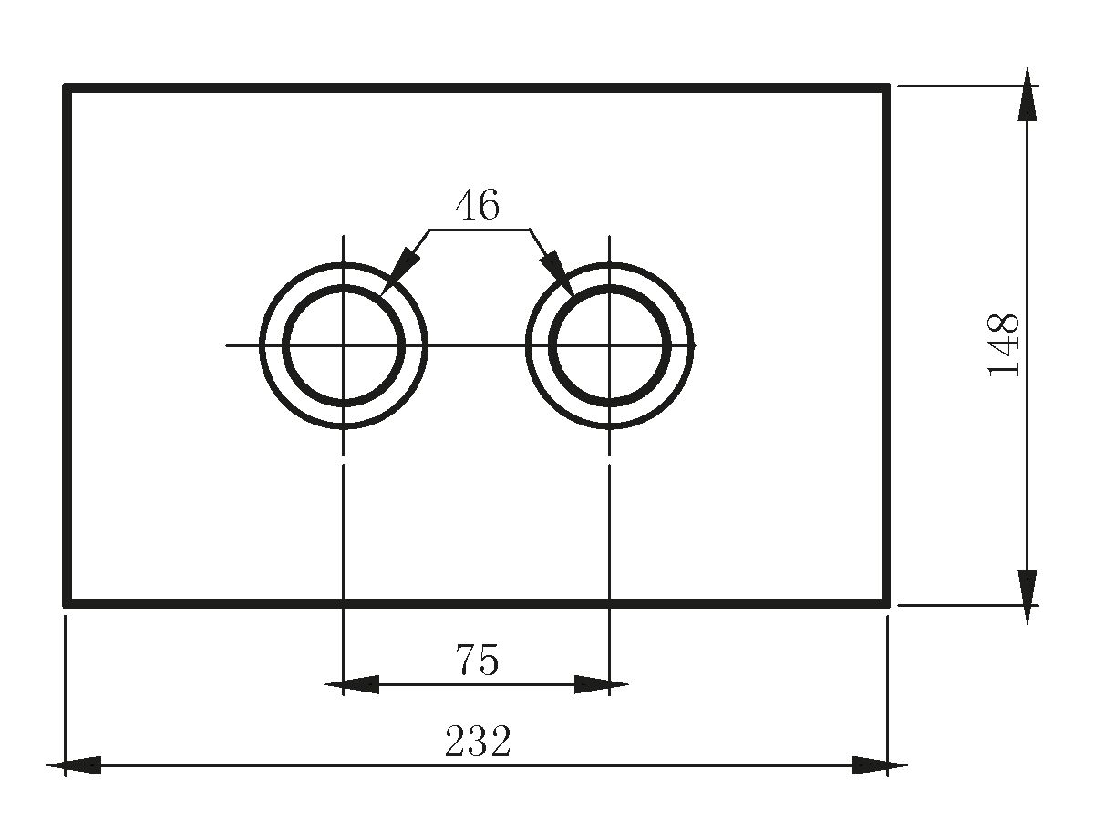 Reece Hideaway+ Round Button Plate Undercounter Glass Black Chrome