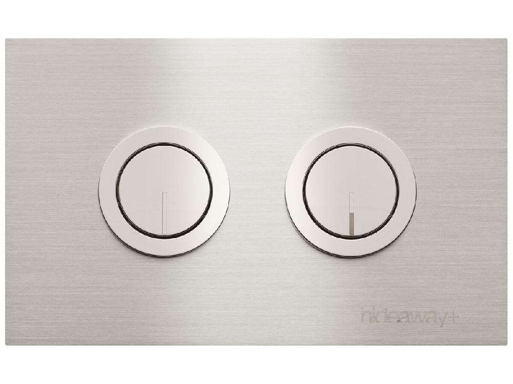 reece Hideaway+ Round Remote Access Button/ Plate Inwall Brushed Stainless Steel