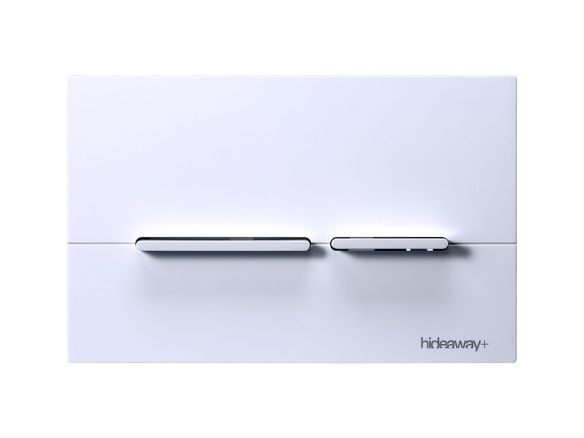 reece Hideaway+ Thin Button/Plate Inwall ABS Gloss White
