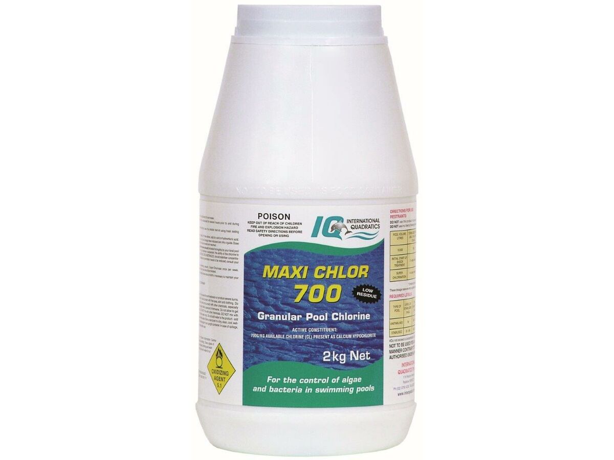 reece IQ Maxi Chlor 700 Calcium Hypochlorite Granular Pool Chlorine 2kg