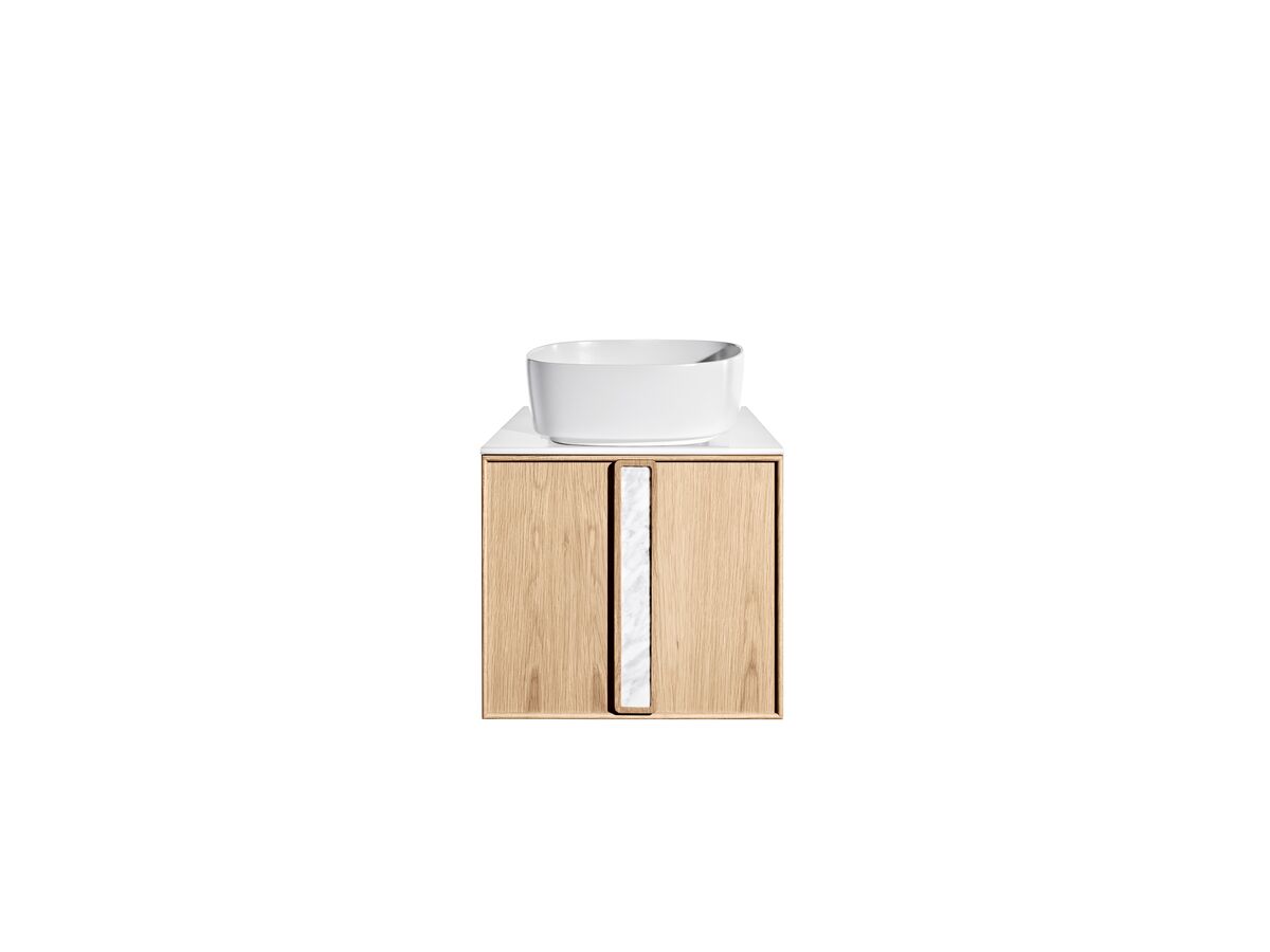 Reece ISSY Adorn Above Counter / Semi Inset Wall Hung Vanity Unit With One Door & Internal Shelf With Grande Handle 500mm X 500mm X 450mm