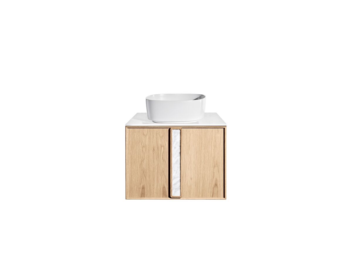 Reece ISSY Adorn Above Counter / Semi Inset Wall Hung Vanity Unit With One Door & Internal Shelf With Grande Handle 601-800mm X 400-500mm X 450mm