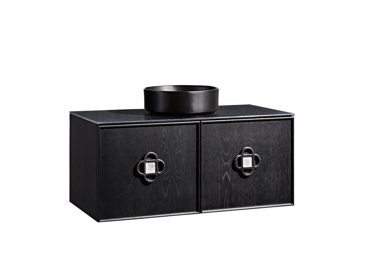Reece ISSY Adorn Above Counter / Semi Inset Wall Hung Vanity Unit With Two Doors & Internal Shelf With Grande Handle 801-1100mm X 400-500mm X 450mm