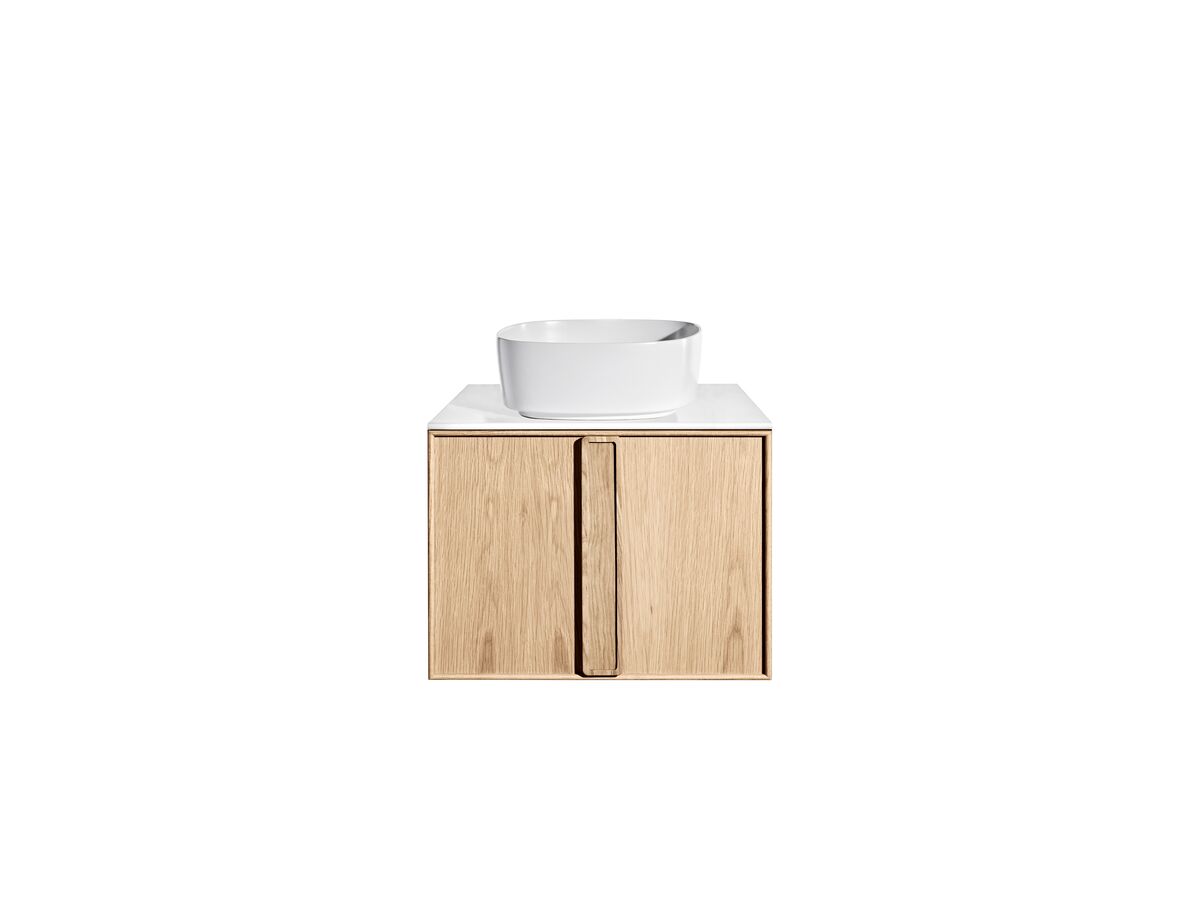 Reece ISSY Adorn Above Counter / Semi Inset Wall Hung Vanity Unit With One Drawer & Internal Shelf With Grande Handle 600mm X 500mm X 450mm