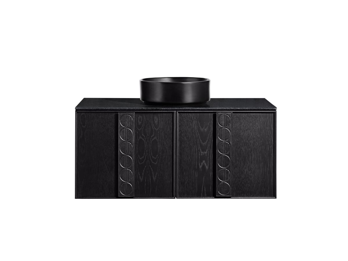 reece ISSY Adorn Above Counter / Semi Inset Wall Hung Vanity Unit with Two Drawers & Internal Shelves with Grande Handle 1000mm x 500mm x 450mm