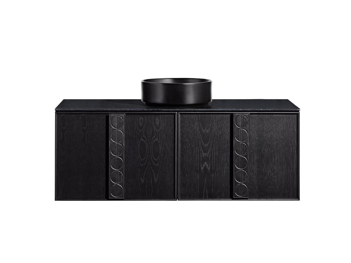 Reece ISSY Adorn Above Counter / Semi Inset Wall Hung Vanity Unit With Two Drawers & Internal Shelves With Grande Handle 1200mm X 500mm X 450mm