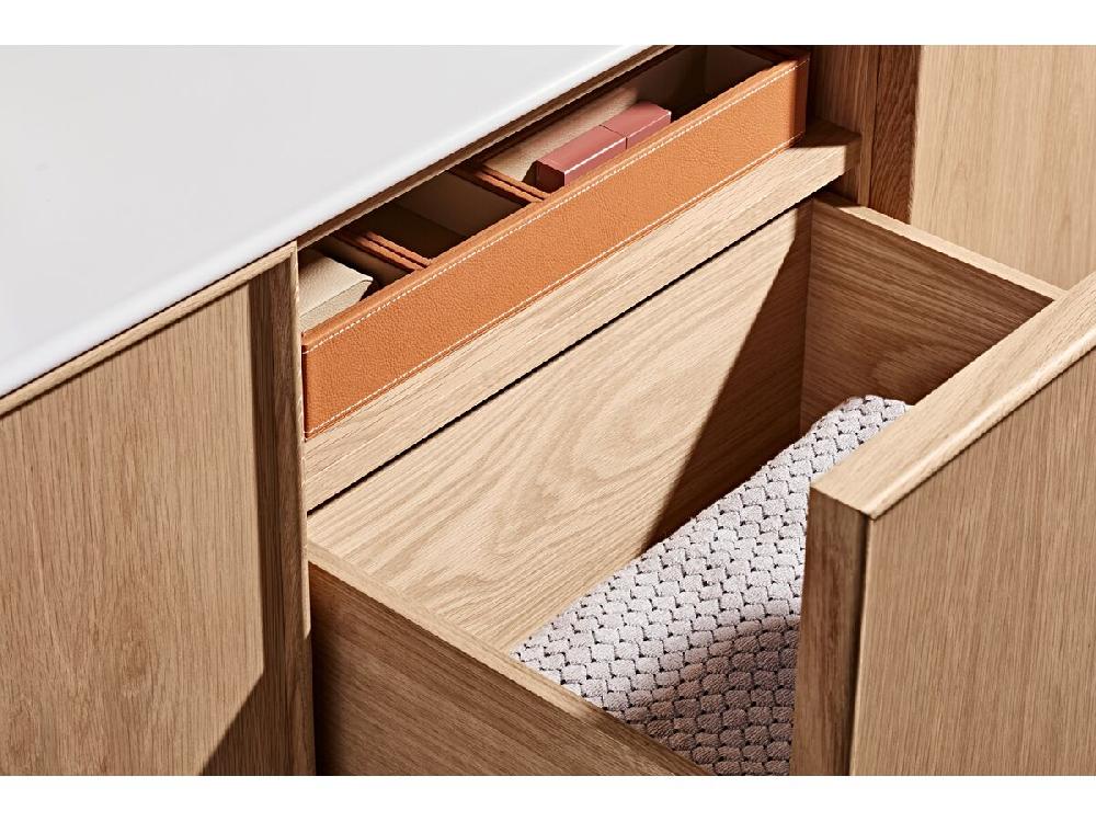 Reece ISSY Adorn Above Counter / Semi Inset Wall Hung Vanity Unit With Three Drawers & Internal Shelves With Grande Handle 1301-1600mm X 400-500mm X 450mm