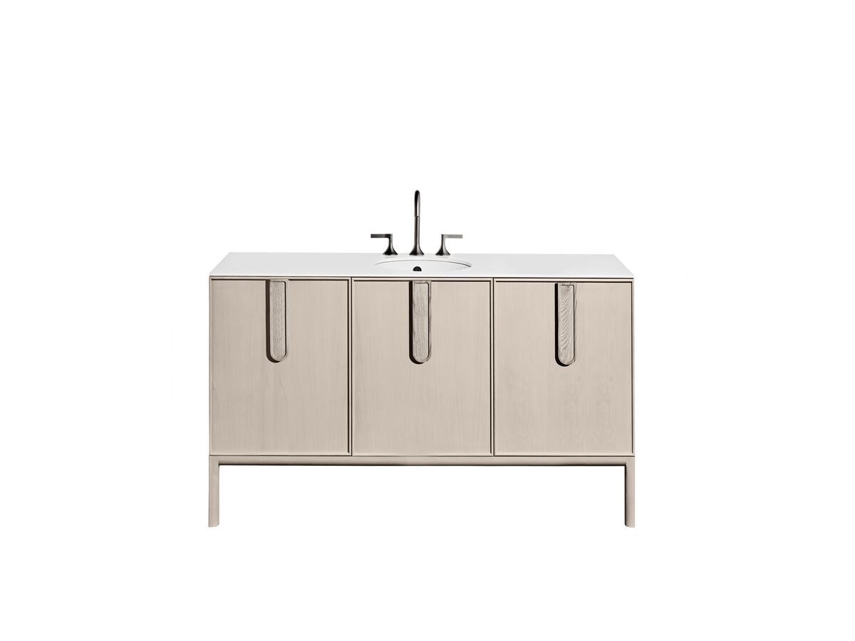 Reece ISSY Adorn Undermount Vanity Unit With Legs Three Doors & Internal Shelves With Petite Handle 1301-1600mm X 550mm X 900mm