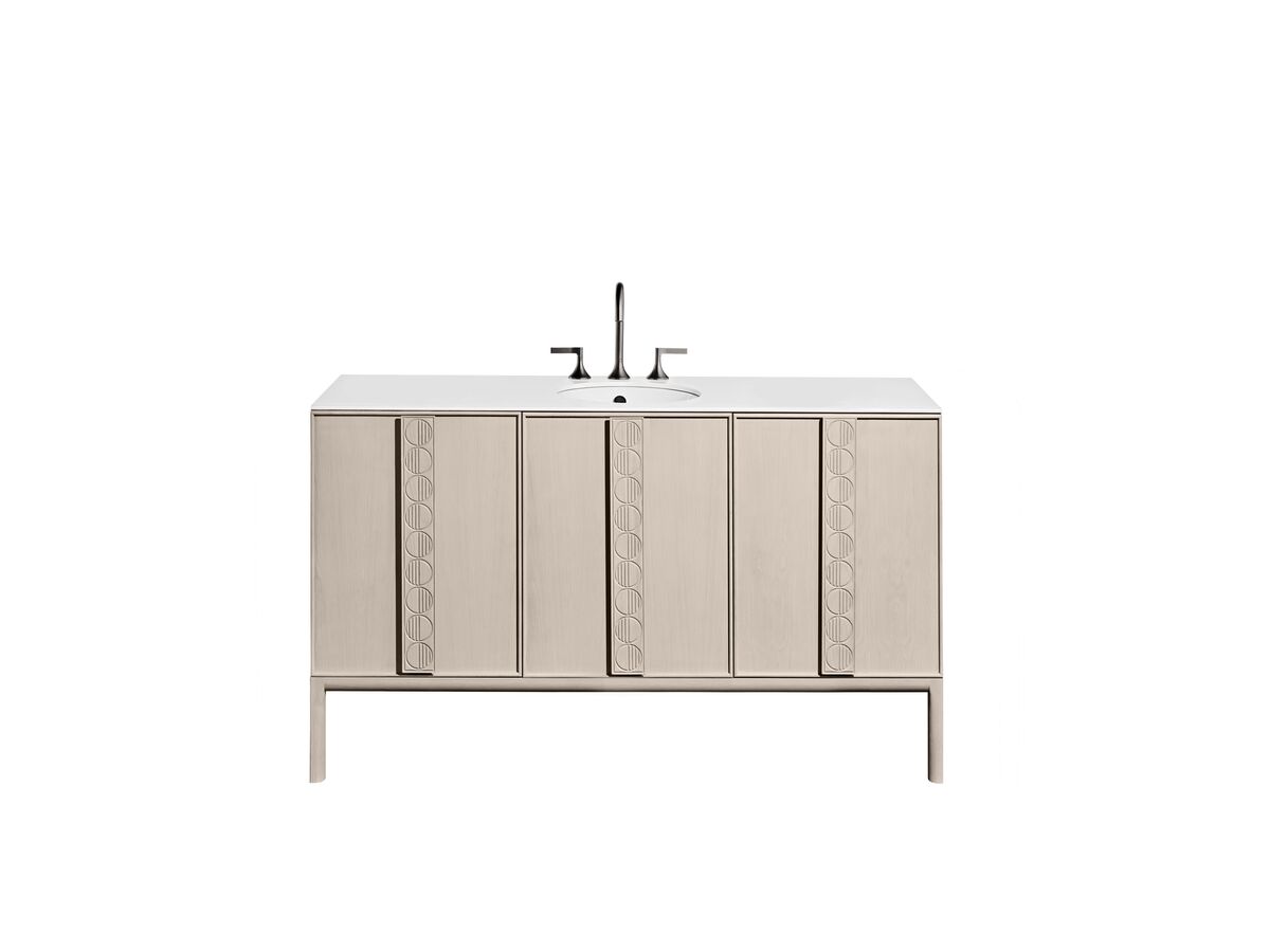 Reece ISSY Adorn Undermount Vanity Unit With Legs Three Doors & Internal Shelves With Grande Handle 1301-1600mm X 550mm X 900mm
