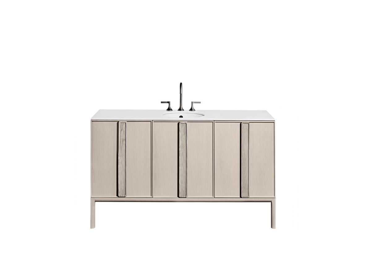 reece ISSY Adorn Undermount Vanity Unit with Legs Three Doors & Internal Shelves with Grande Handle 1301-1600mm x 550mm x 900mm