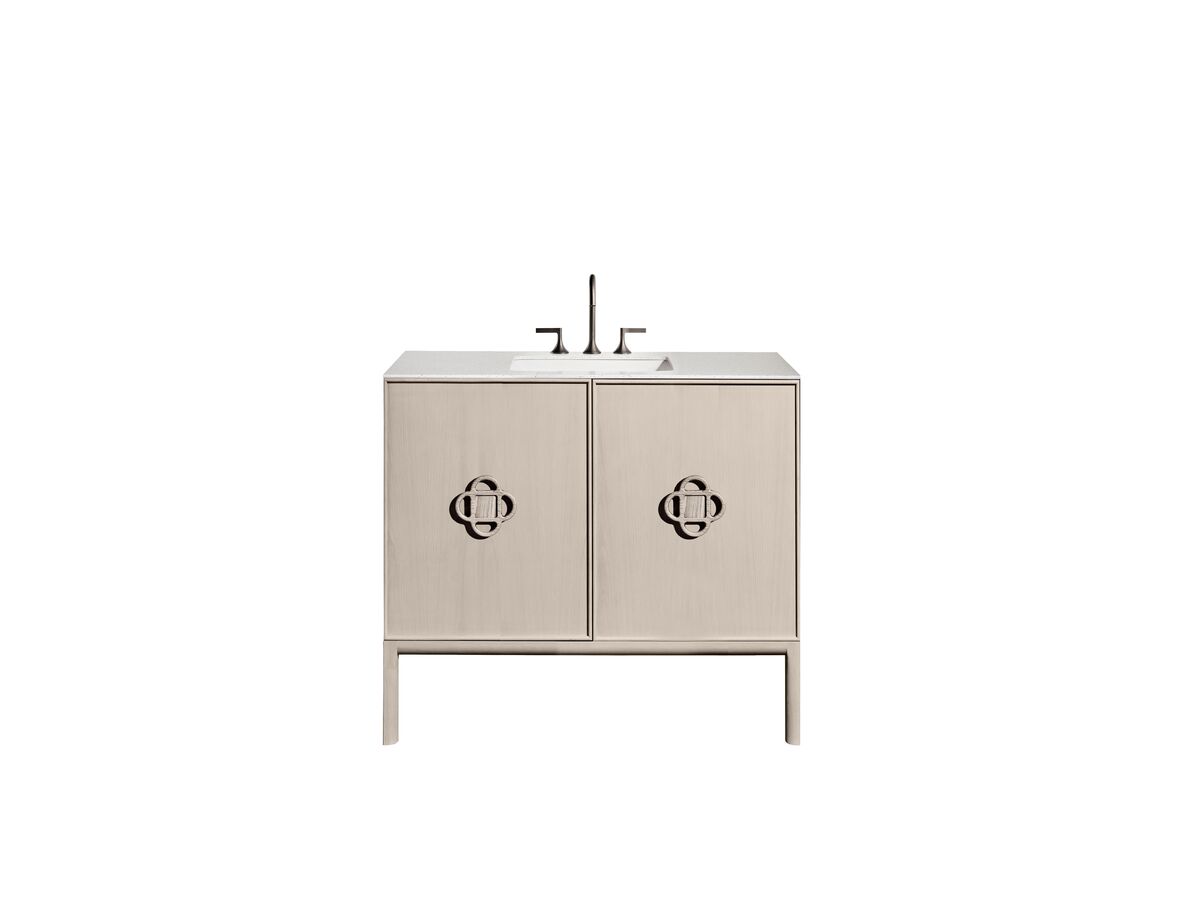 reece ISSY Adorn Undermount Vanity Unit with Legs Two Doors & Internal Shelves with Grande Handle 801-1100mm x 550mm x 900mm