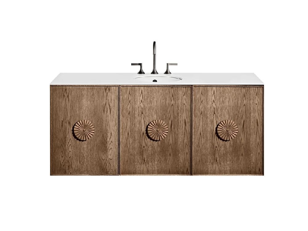 reece ISSY Adorn Undermount Wall Hung Vanity Unit with Three Doors & Internal Shelf with Petite Handle 1500mm x 550mm x 650mm