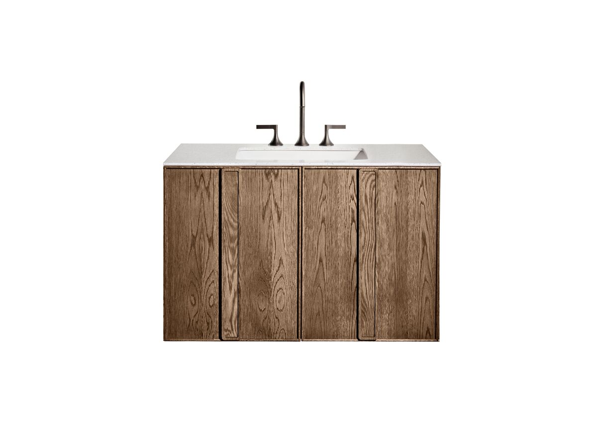 reece ISSY Adorn Undermount Wall Hung Vanity Unit with Two Doors & Internal Shelf with Grande Handle 1101-1300mm x 550mm x 650mm
