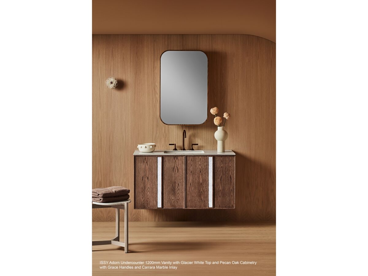 Reece ISSY Adorn Undermount Wall Hung Vanity Unit With Three Doors & Internal Shelf With Grande Handle 1301-1600mm X 550mm X 650mm