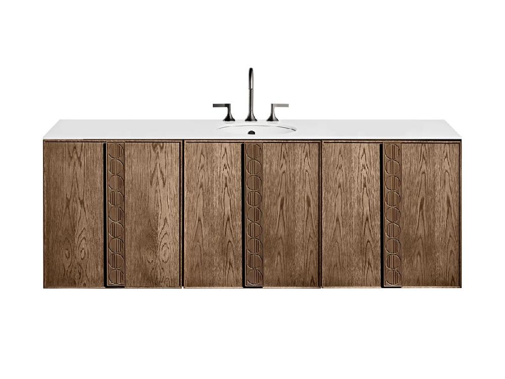 Reece ISSY Adorn Undermount Wall Hung Vanity Unit With Three Doors & Internal Shelf With Grande Handle 1801-2000mm X 550mm X 650mm