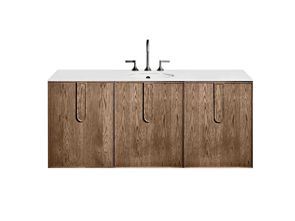 Reece ISSY Adorn Undermount Wall Hung Vanity Unit With Three Doors & Internal Shelf With Petite Handle 1301-1600mm X 550mm X 650mm