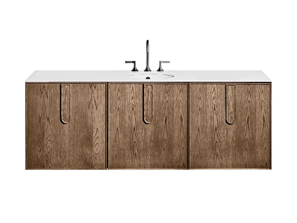 reece ISSY Adorn Undermount Wall Hung Vanity Unit with Three Doors & Internal Shelf with Petite Handle 1800mm x 550mm x 650mm