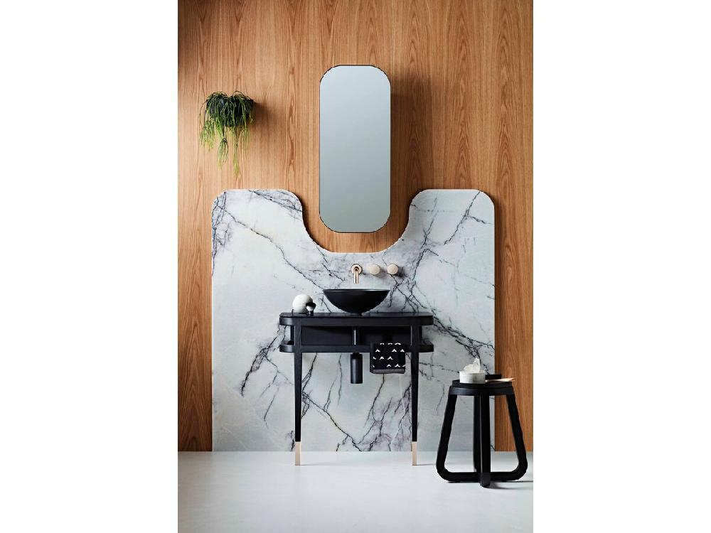 Reece ISSY Ballerina Mirror Oval 325 X 800mm Charcoal Oak