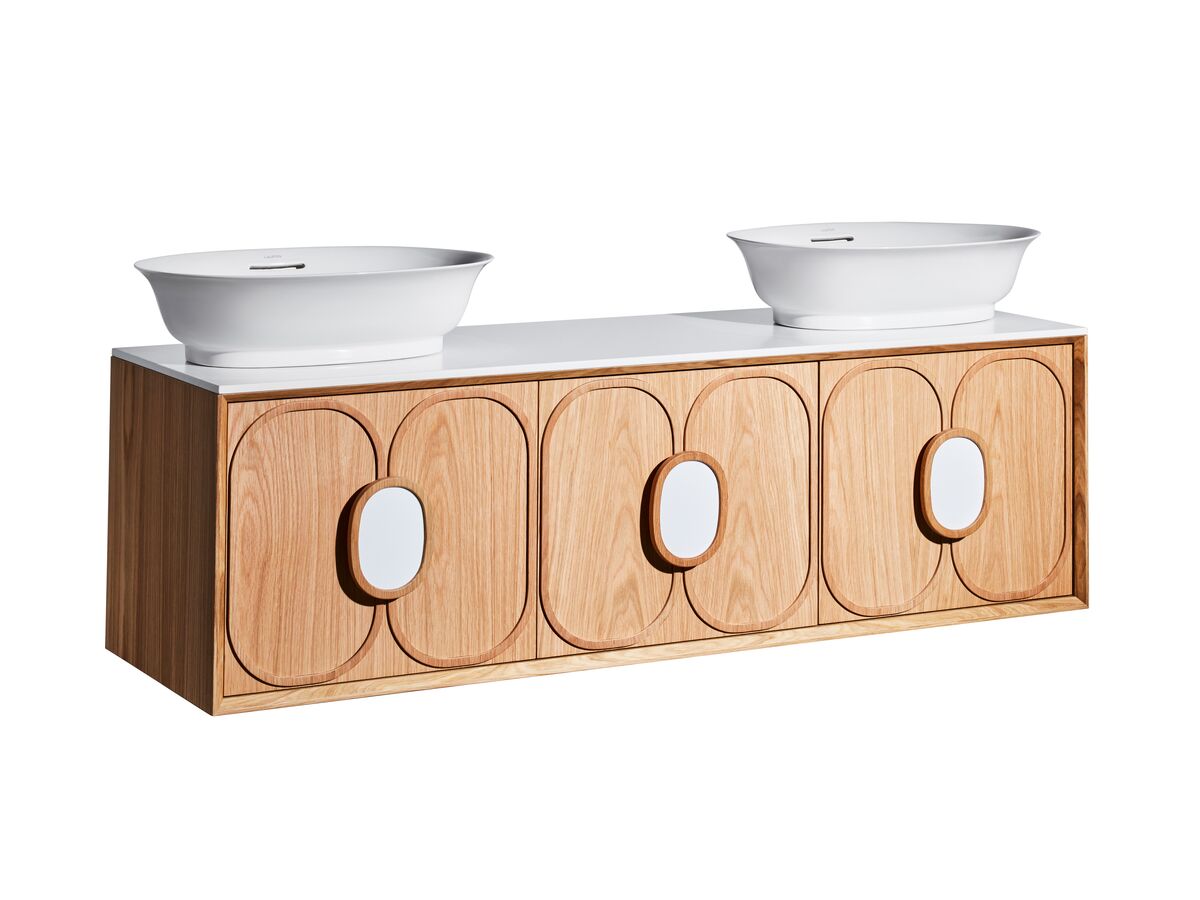 Reece ISSY Blossom II 1800 X 400-500 X 450mm Vanity Unit With Three Soft Close Drawers And One Internal Drawer With Handle