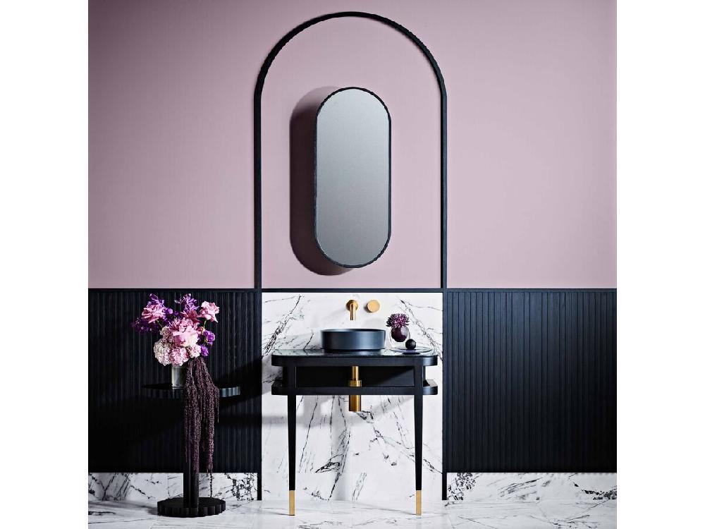 Reece ISSY Blossom Mirror 500 X 1000mm Charcoal Oak
