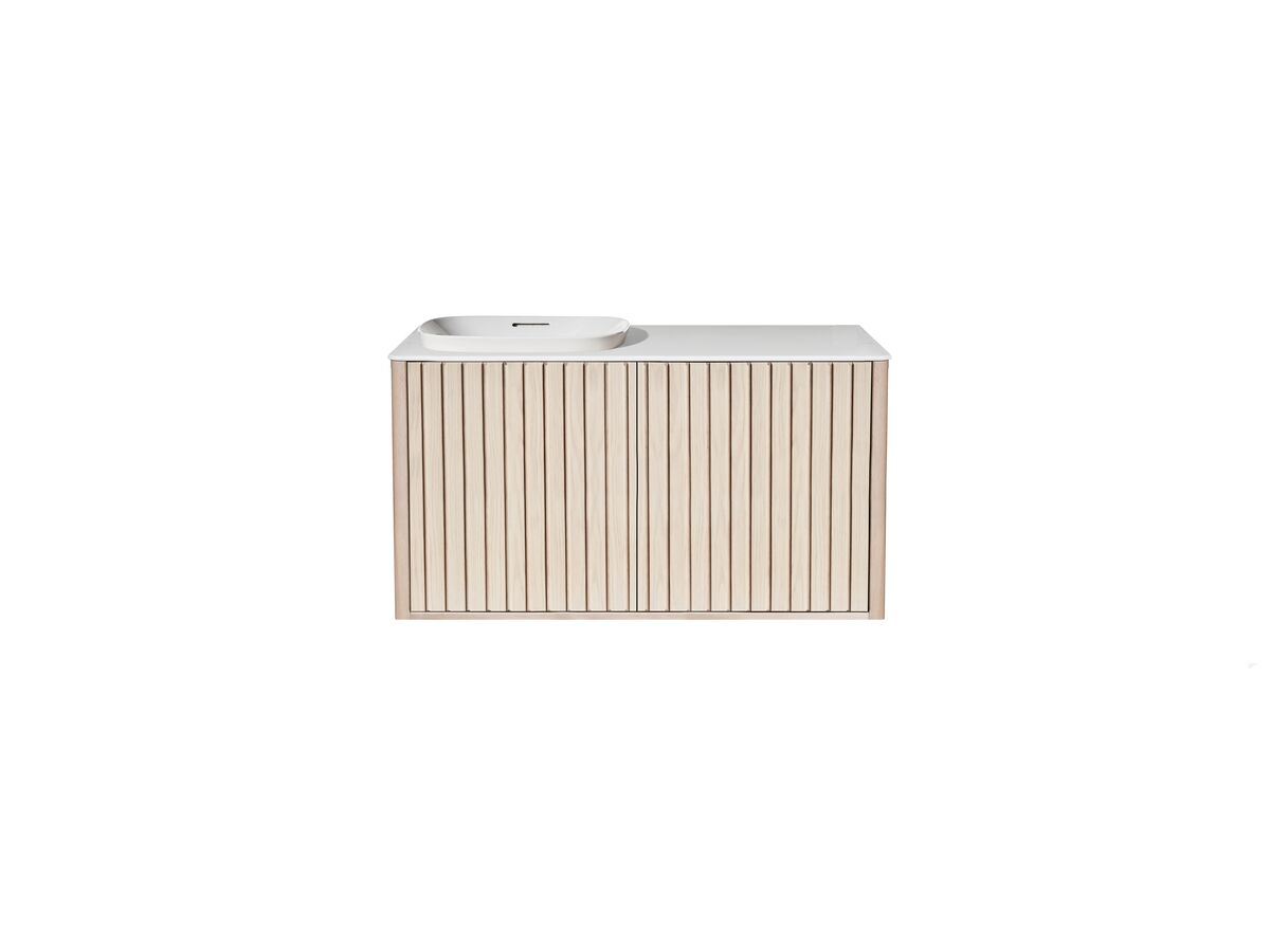 reece ISSY Cloud I 1000mm x 500mm x 610mm Wall Hung Vanity Unit 2 Touch Latch Doors Semi Inset (No Basin)