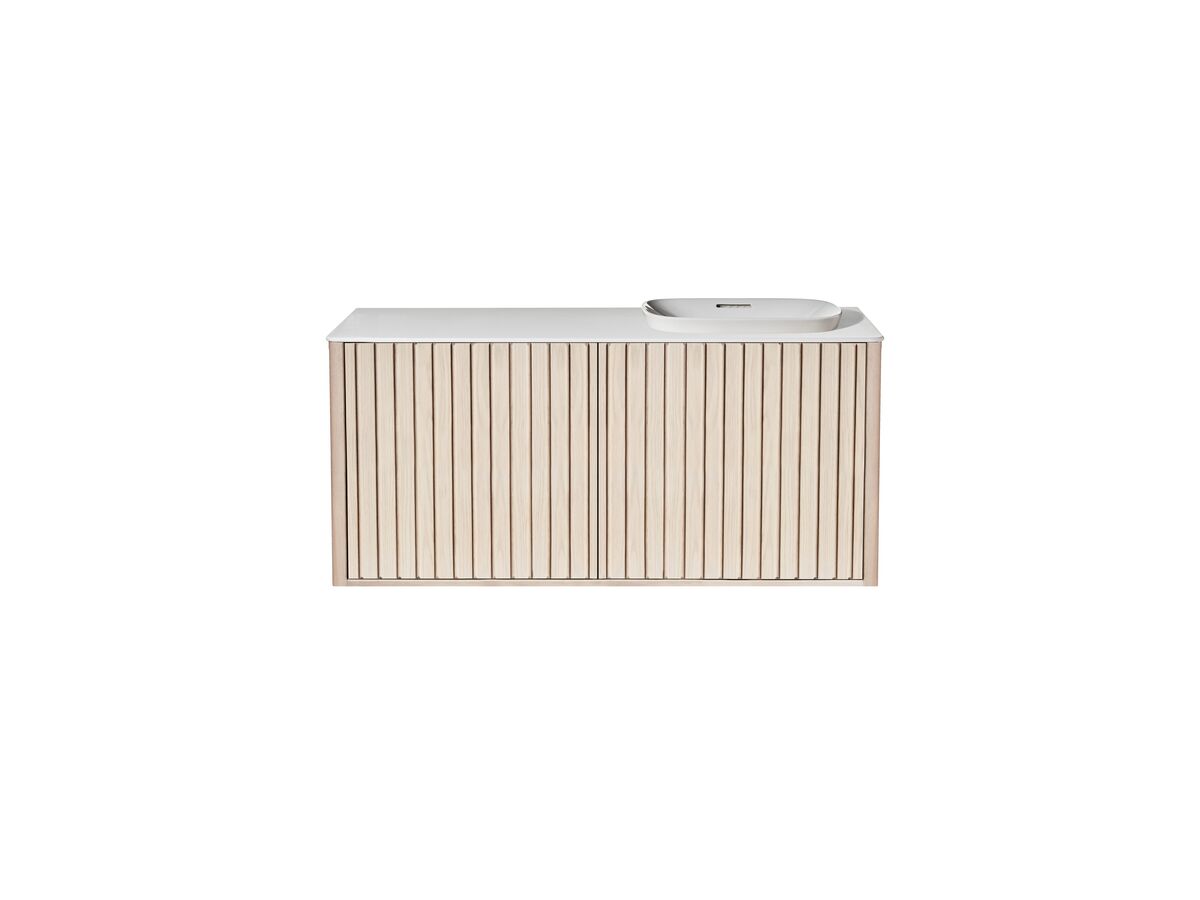 reece ISSY Cloud I 1200mm x 500mm x 610mm Wall Hung Vanity Unit 2 Touch Latch Doors Semi Inset (No Basin)