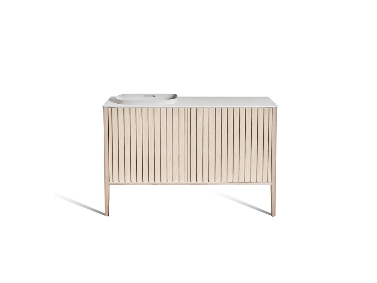 Reece ISSY Cloud I 1200mm X 500mm X 860mm Vanity Unit With Legs 2 Touch Latch Doors Semi Inset (No Basin)