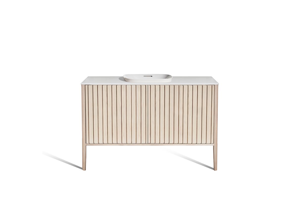 Reece ISSY Cloud I 1200mm X 500mm X 860mm Vanity Unit With Legs 2 Touch Latch Doors Semi Inset (No Basin)