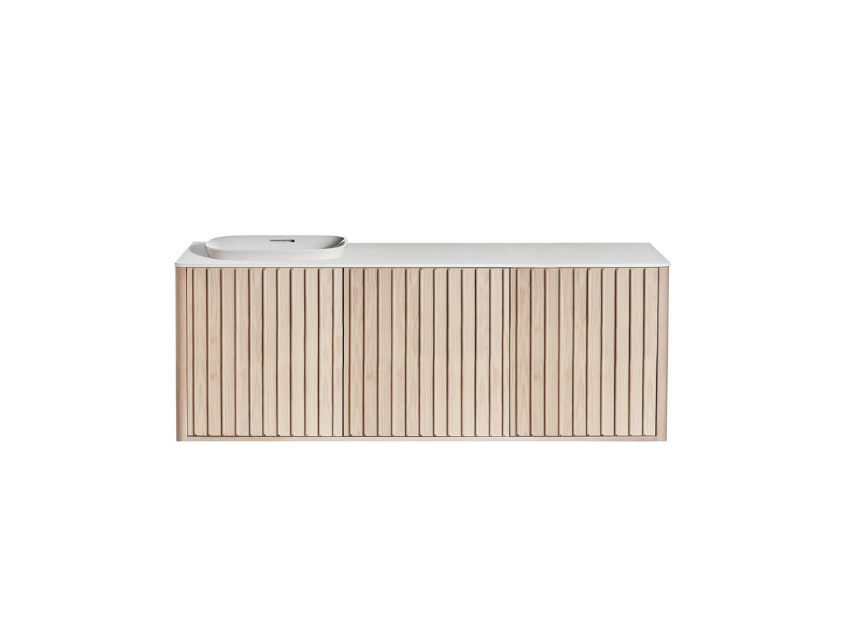 Reece ISSY Cloud I 1500mm X 500mm X 610mm Wall Hung Vanity Unit 3 Touch Latch Doors Semi Inset (No Basin)