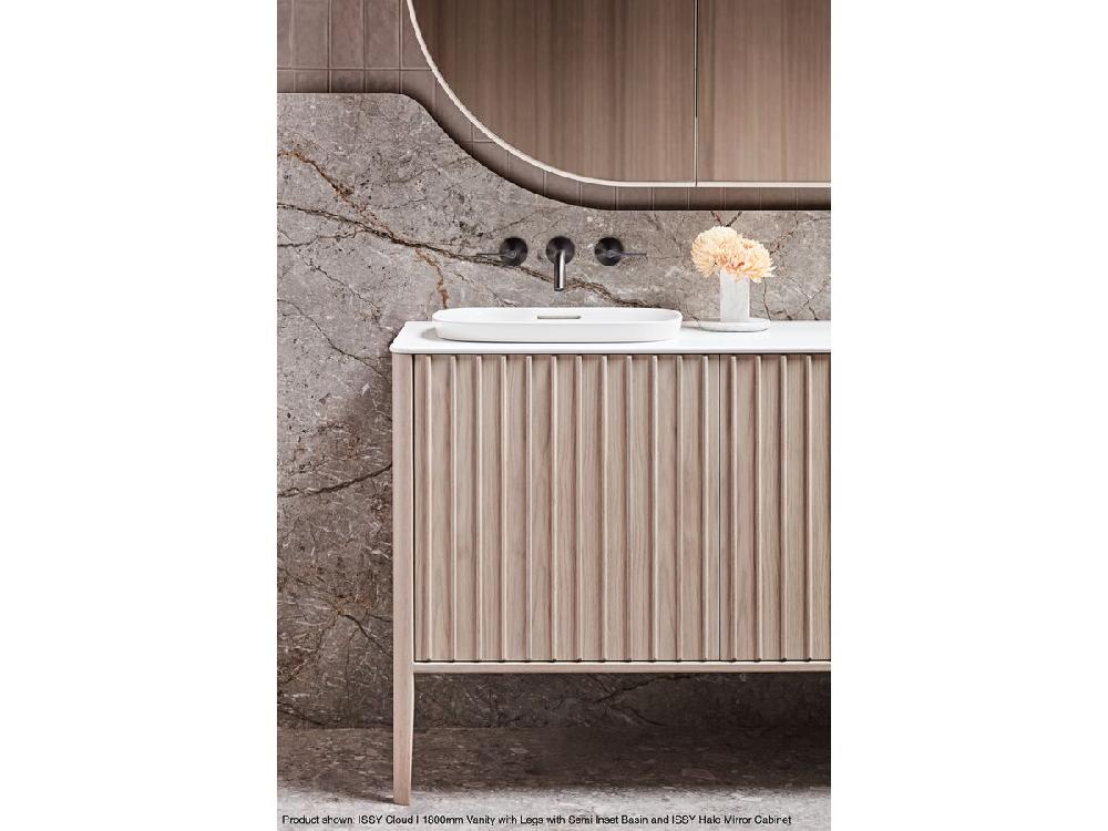 Reece ISSY Cloud I 600mm X 500mm X 860mm Vanity Unit With Legs 1 Touch Latch Door Semi Inset (No Basin)