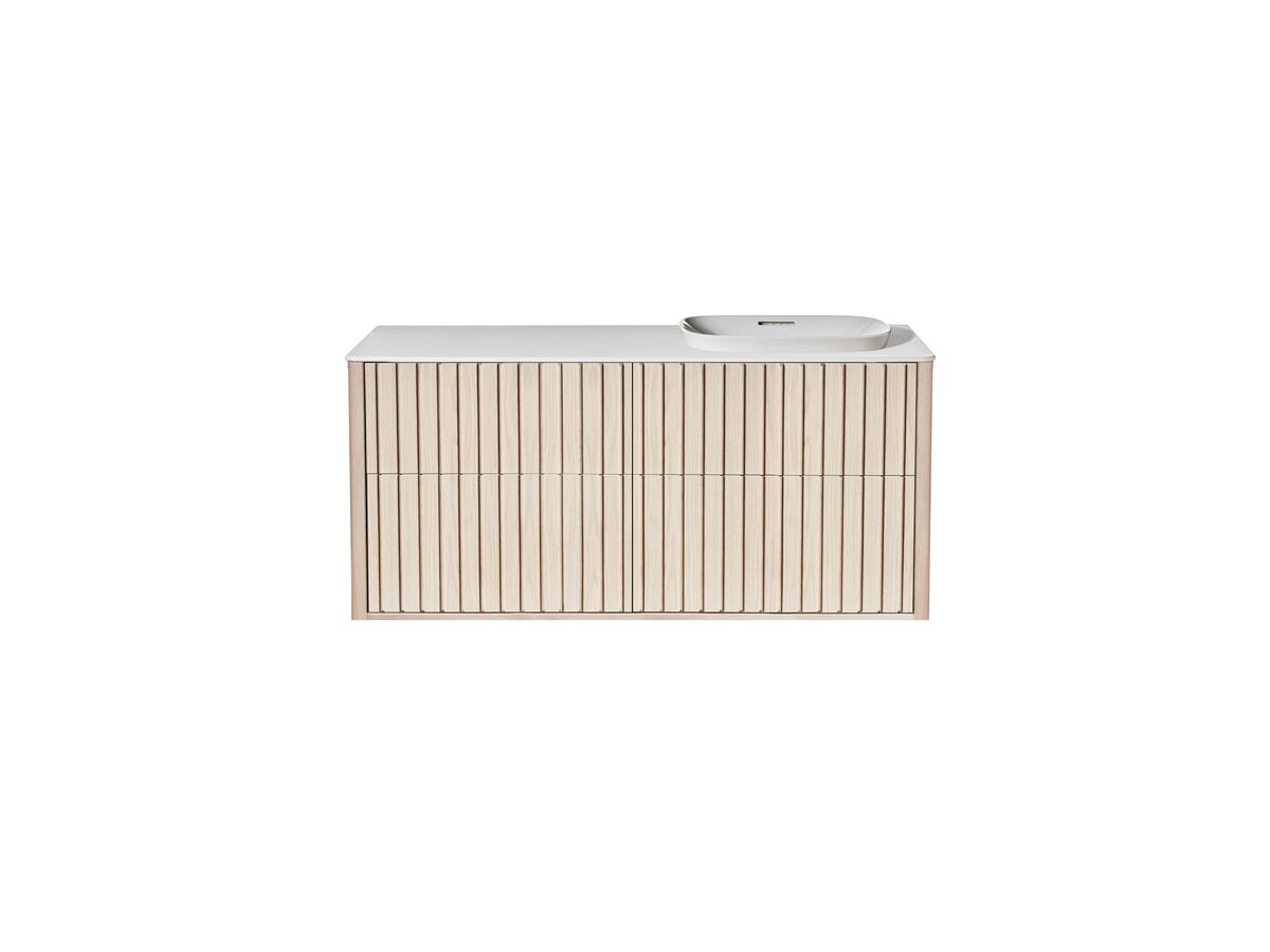 Reece ISSY Cloud II 1200mm X 500mm X 610mm Wall Hung Vanity Unit 4 Touch Latch Drawers Semi Inset (No Basin)