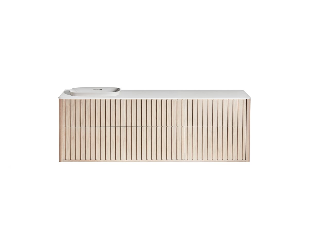 Reece ISSY Cloud II 1800mm X 500mm X 610mm Wall Hung Vanity Unit 6 Touch Latch Drawers Semi Inset (No Basin)