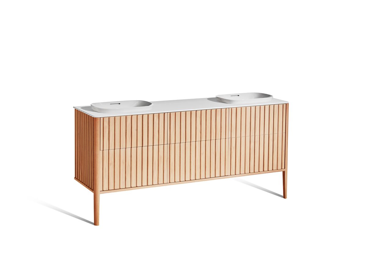Reece ISSY Cloud II 1800mm X 500mm X 860mm Vanity Unit With Legs 6 Touch Latch Drawers Semi Inset (No Basin)