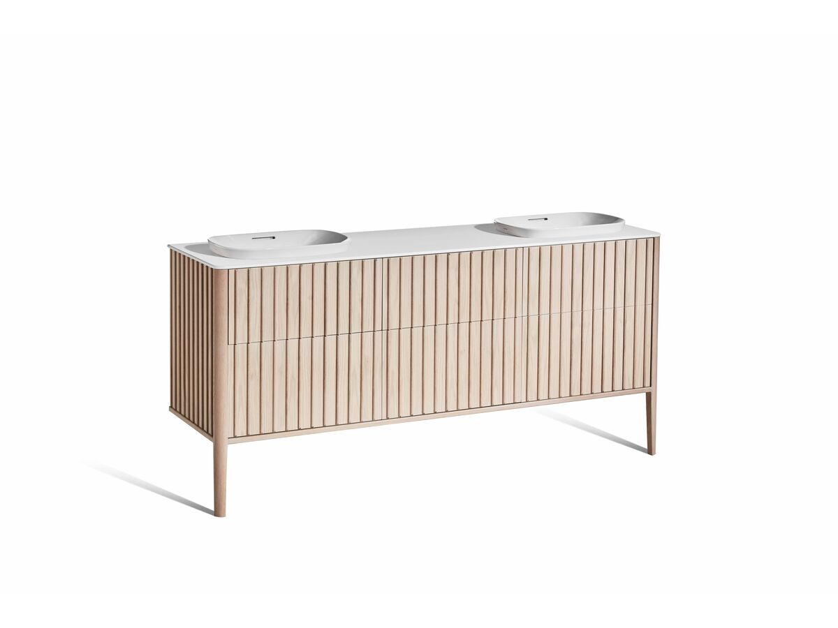 Reece ISSY Cloud II 1800mm X 500mm X 860mm Vanity Unit With Legs 6 Touch Latch Drawers Semi Inset (No Basin)