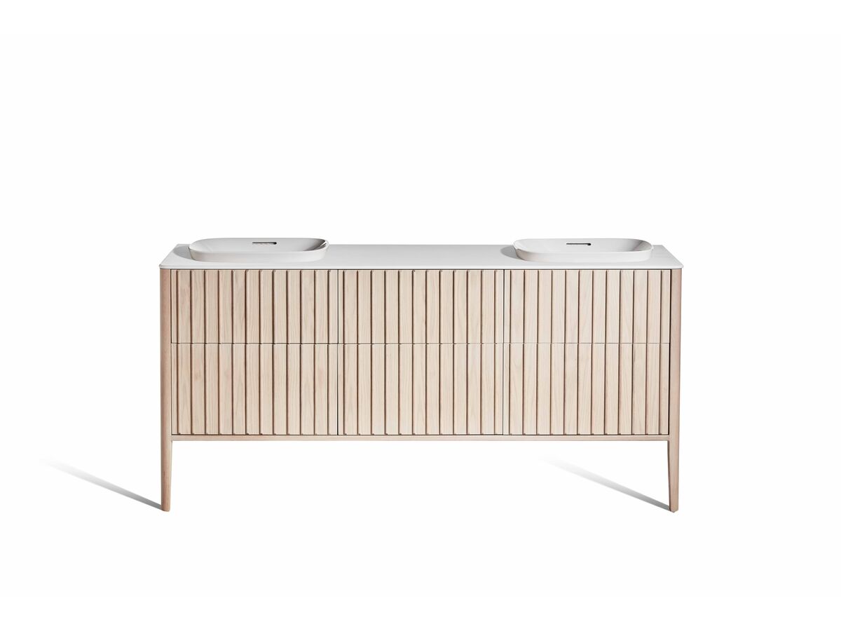 Reece ISSY Cloud II 1800mm X 500mm X 860mm Vanity Unit With Legs 6 Touch Latch Drawers Semi Inset (No Basin)