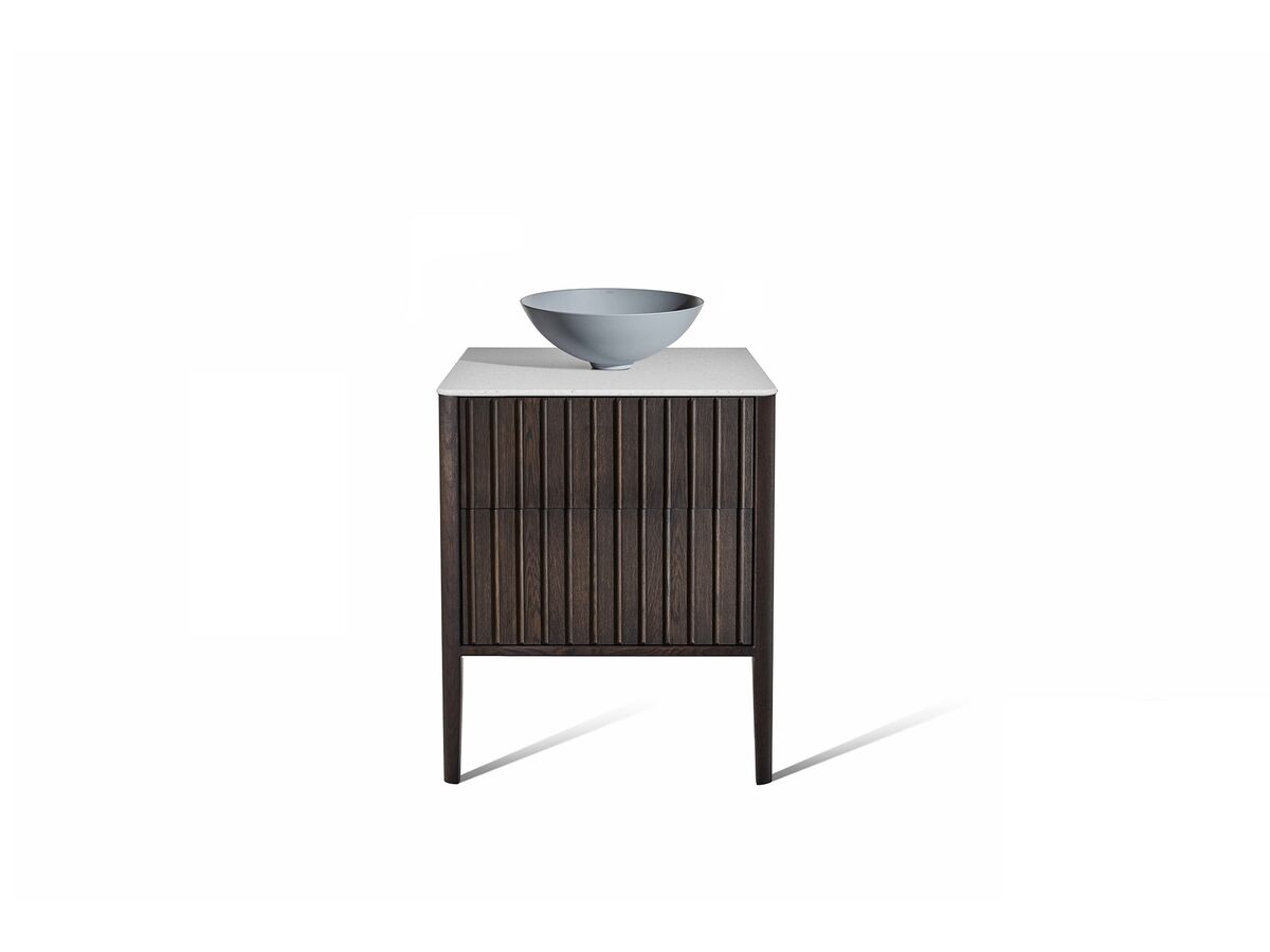 reece ISSY Cloud II 600mm x 500mm x 760mm Vanity Unit with Legs 2 Touch Latch Drawers (No Basin)
