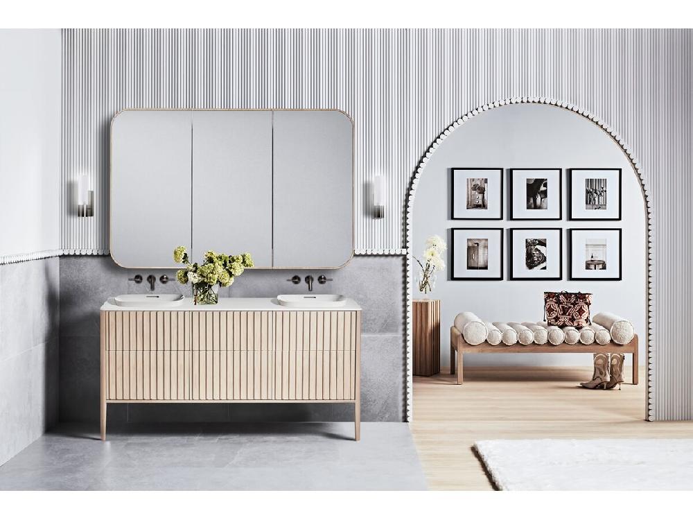 Reece ISSY Cloud Triple Mirror With Shaving Cabinet (Recessed) 1500mm X 930mm X 146mm