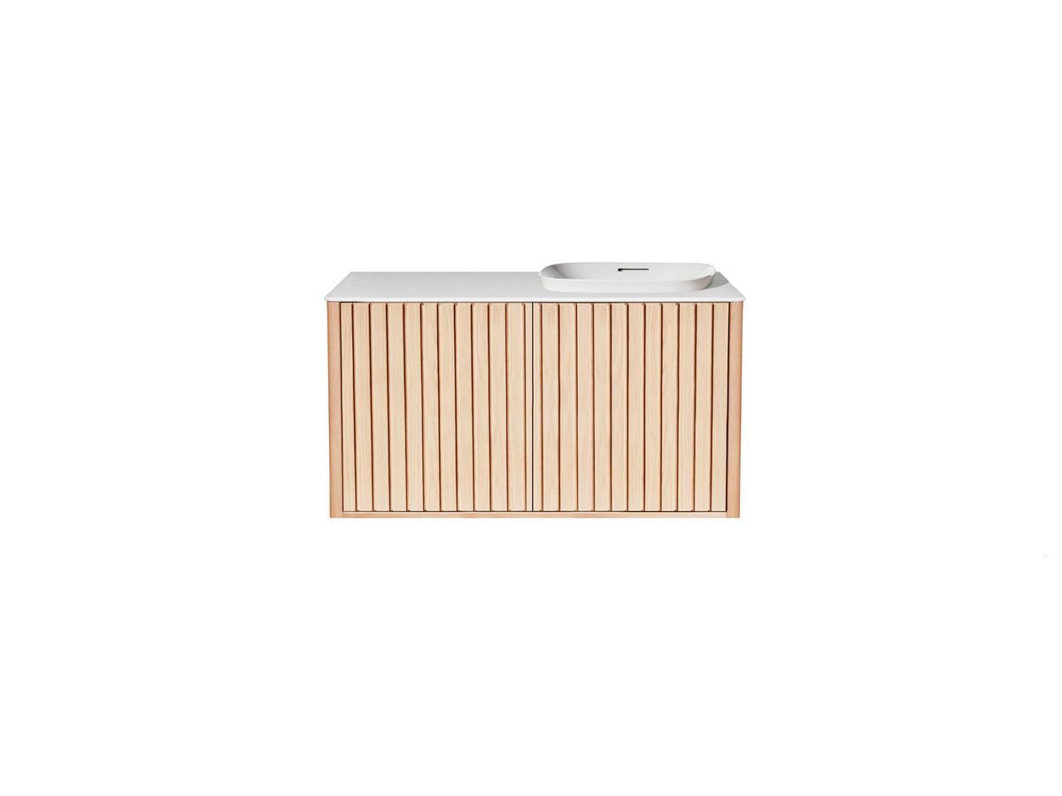 reece ISSY Custom Cloud I 1001-1200mm x 400-550mm x 610mm Wall Hung Vanity Unit 2 Touch Latch Doors Semi Inset (No Basin)