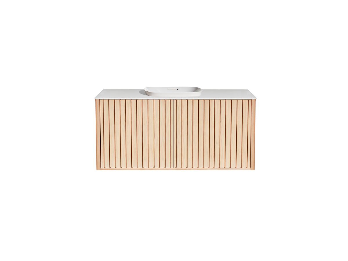 reece ISSY Custom Cloud I 1201-1500mm x 400-550mm x 610mm Wall Hung Vanity Unit 2 Touch Latch Doors Semi Inset (No Basin)