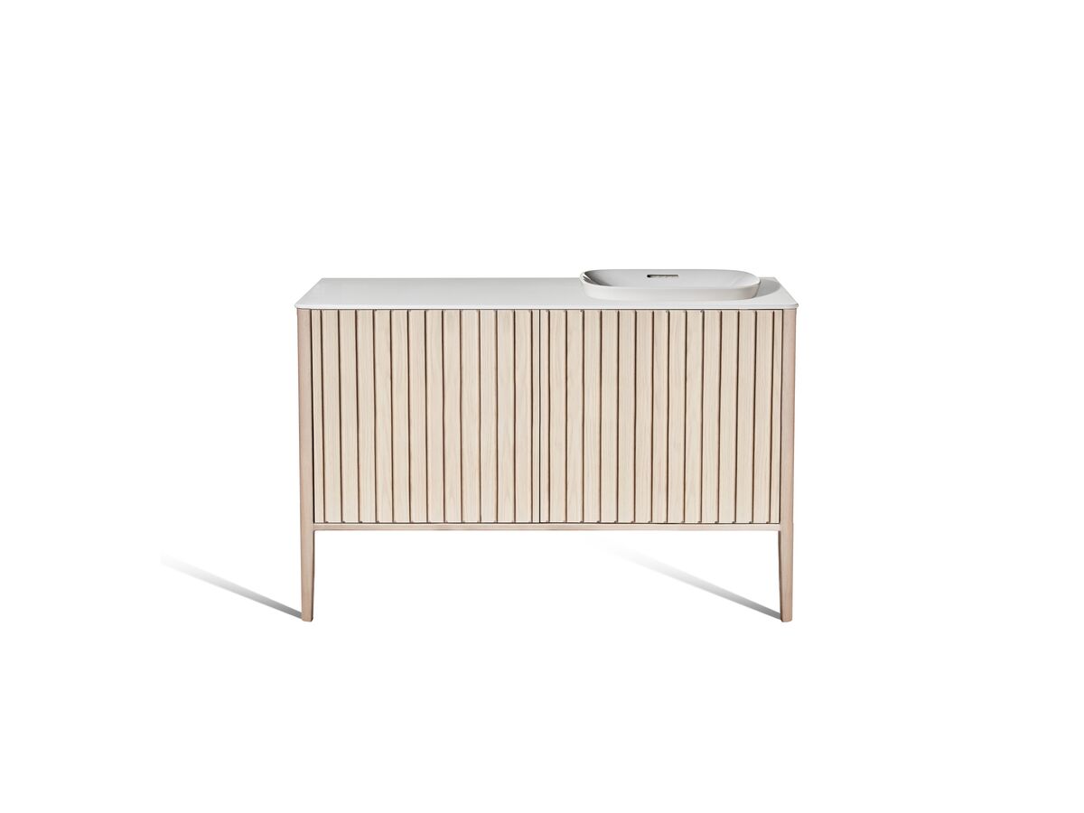 Reece ISSY Custom Cloud I 1201-1500mm X 400-550mm X 800-900mm Vanity Unit With Legs 2 Touch Latch Doors Semi Inset (No Basin)