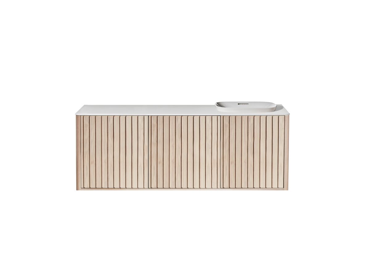 reece ISSY Custom Cloud I 1501-1800mm x 400-550mm x 610mm Wall Hung Vanity Unit 3 Touch Latch Doors Semi Inset (No Basin)