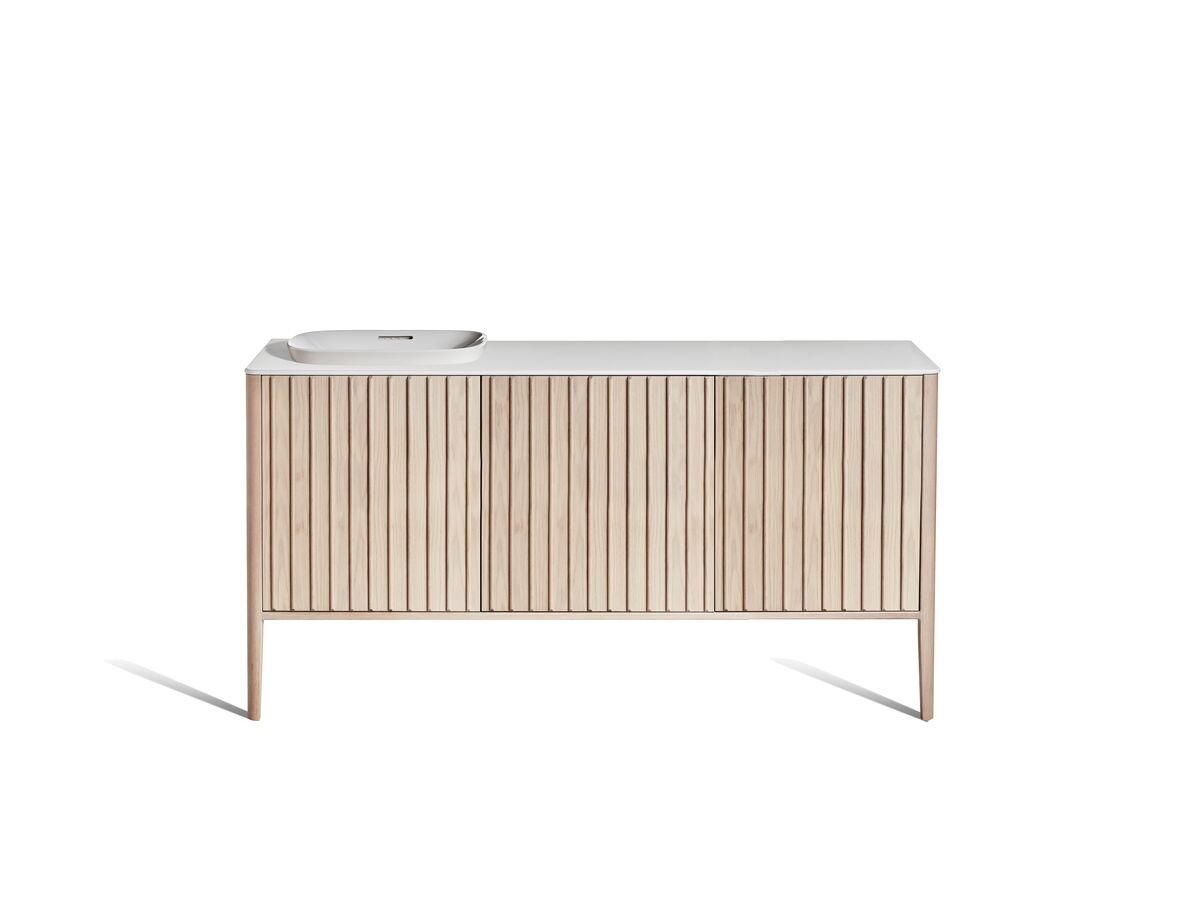 Reece ISSY Custom Cloud I 1501-1800mm X 400-550mm X 800-900mm Vanity Unit With Legs 3 Touch Latch Doors Semi Inset (No Basin)