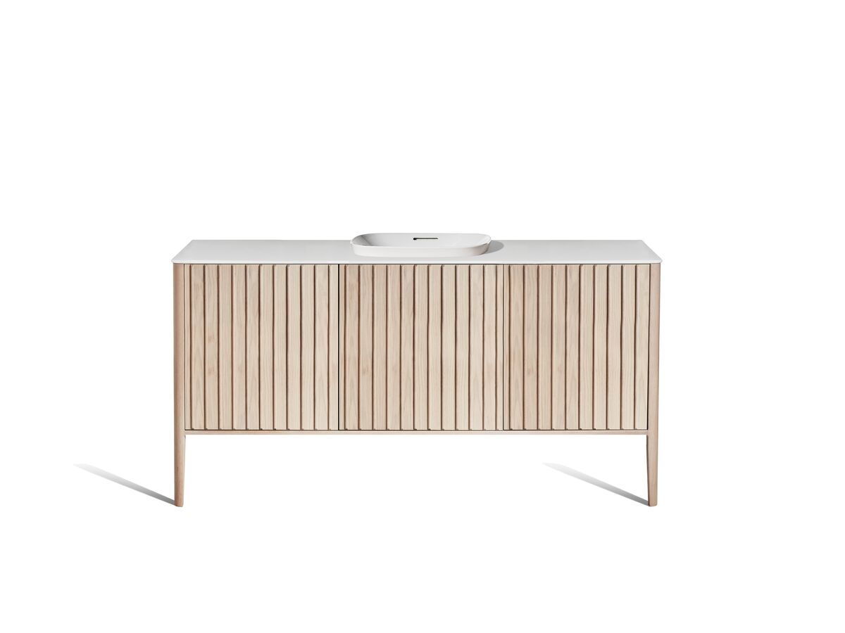 Reece ISSY Custom Cloud I 1501-1800mm X 400-550mm X 800-900mm Vanity Unit With Legs 3 Touch Latch Doors Semi Inset (No Basin)