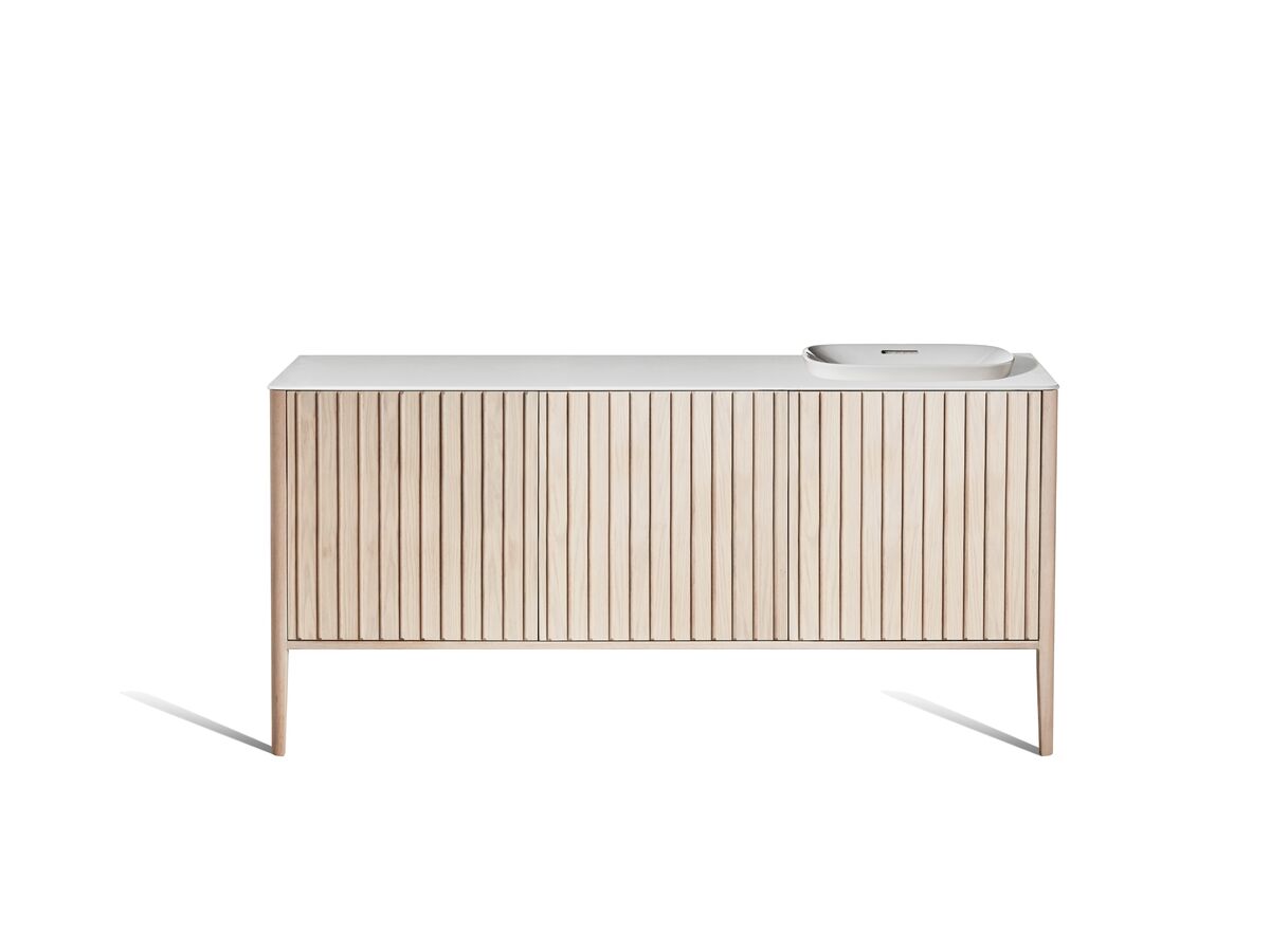 Reece ISSY Custom Cloud I 1801-2000mm X 400-550mm X 800-900mm Vanity Unit With Legs 3 Touch Latch Doors Semi Inset (No Basin)
