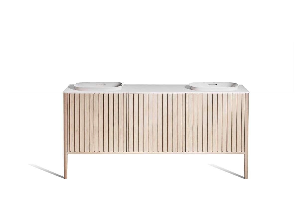 Reece ISSY Custom Cloud I 1801-2000mm X 400-550mm X 800-900mm Vanity Unit With Legs 3 Touch Latch Doors Semi Inset (No Basin)
