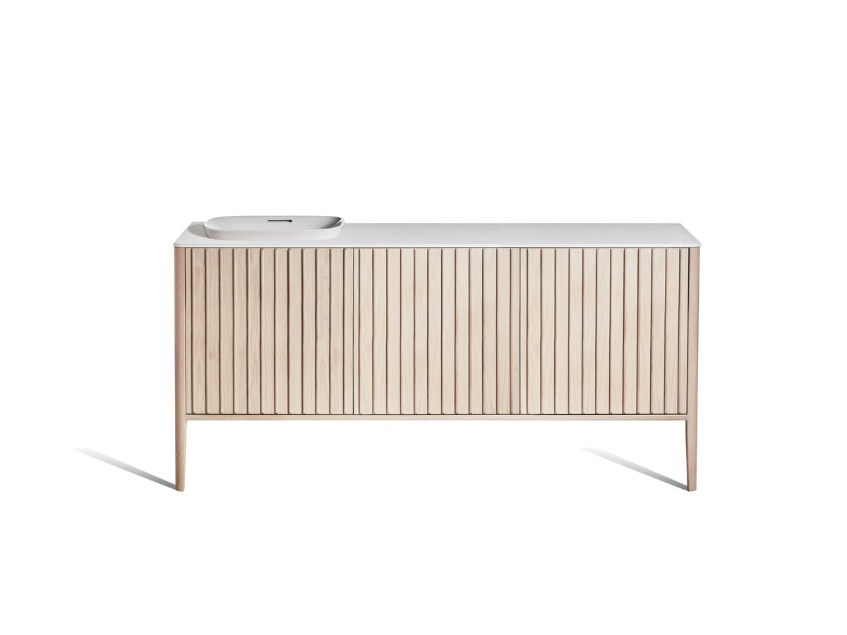 reece ISSY Custom Cloud I 1801-2000mm x 400-550mm x 800-900mm Vanity Unit with Legs 3 Touch Latch Doors Semi Inset (No Basin)