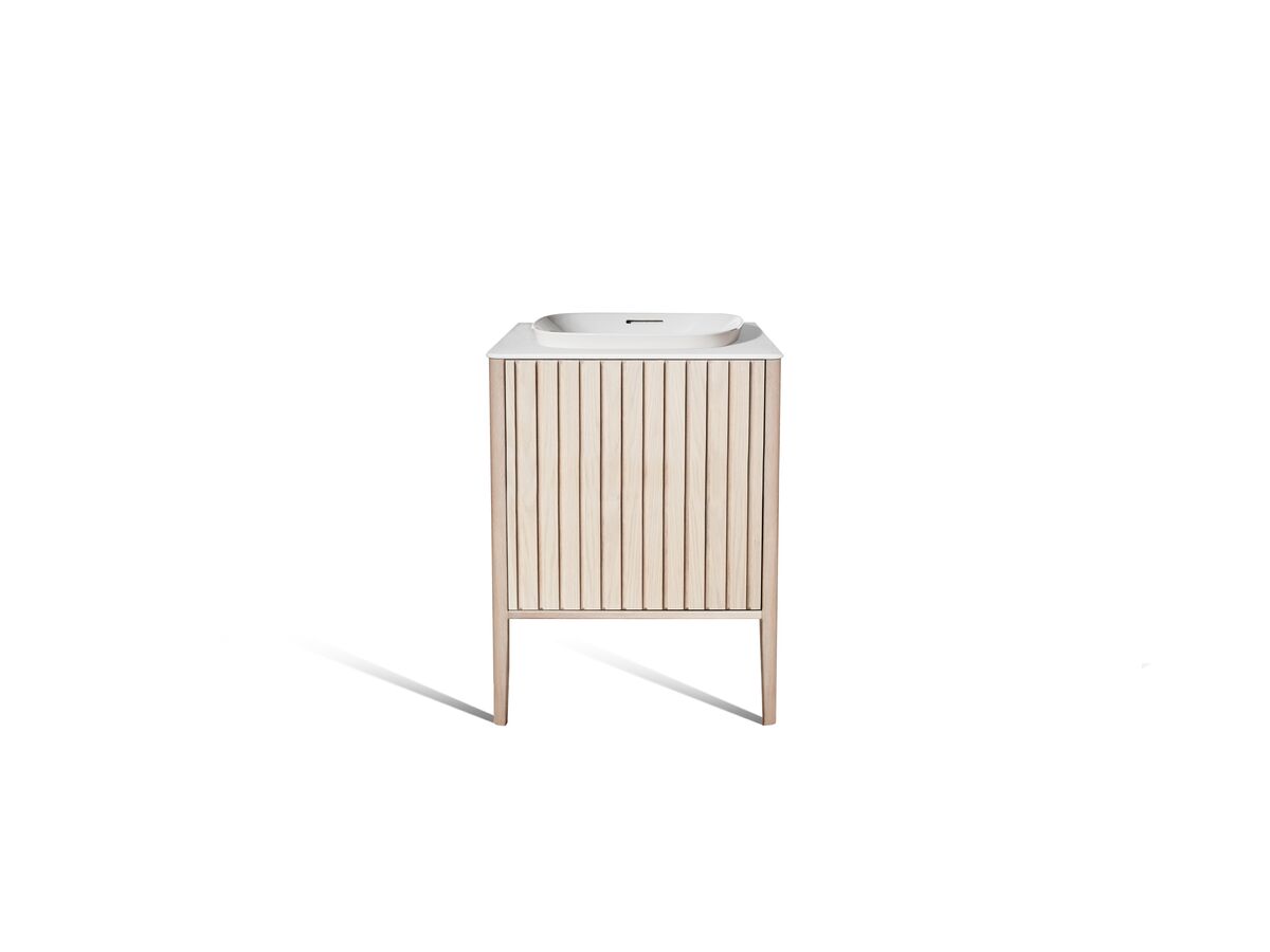 reece ISSY Custom Cloud I 601-800mm x 400-550mm x 800-900mm Vanity Unit with Legs 2 Touch Latch Doors Semi Inset (No Basin)