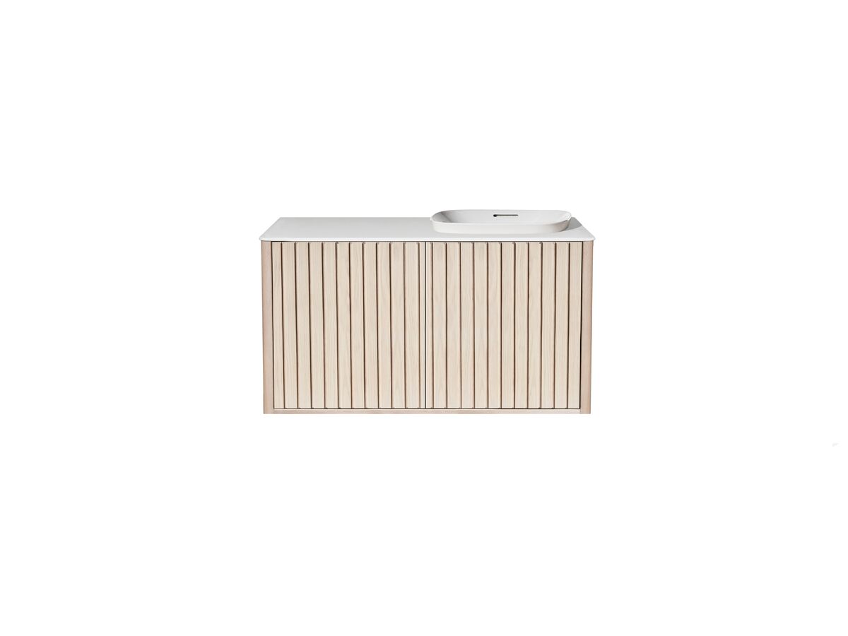Reece ISSY Custom Cloud I 801-1000mm X 400-550mm X 610mm Wall Hung Vanity Unit 2 Touch Latch Doors Semi Inset (No Basin)
